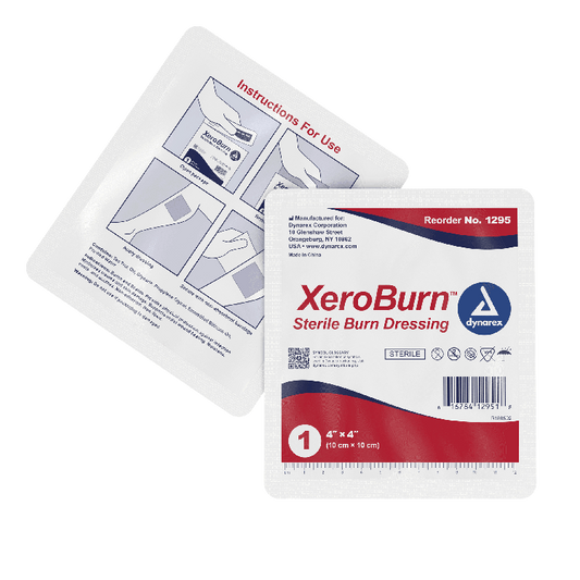 Dynarex XeroBurn Sterile Burn Dressing, 4" x 4", 4/15/cs