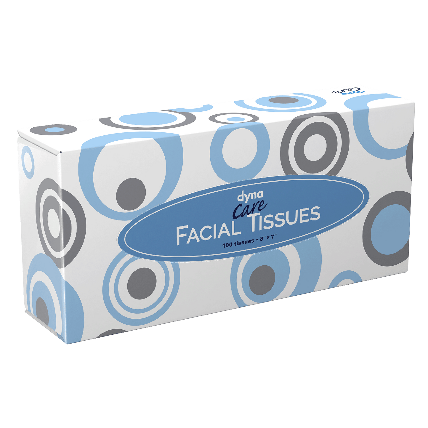 DynaCare Facial Tissues, 8" x 7", 30/100/cs