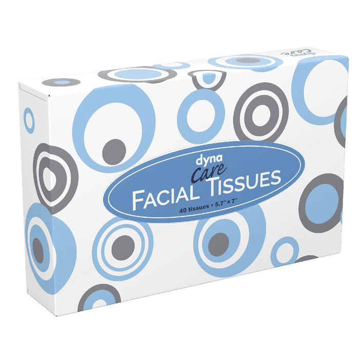 DynaCare Facial Tissues, 5.7" x 7", 200/40/cs