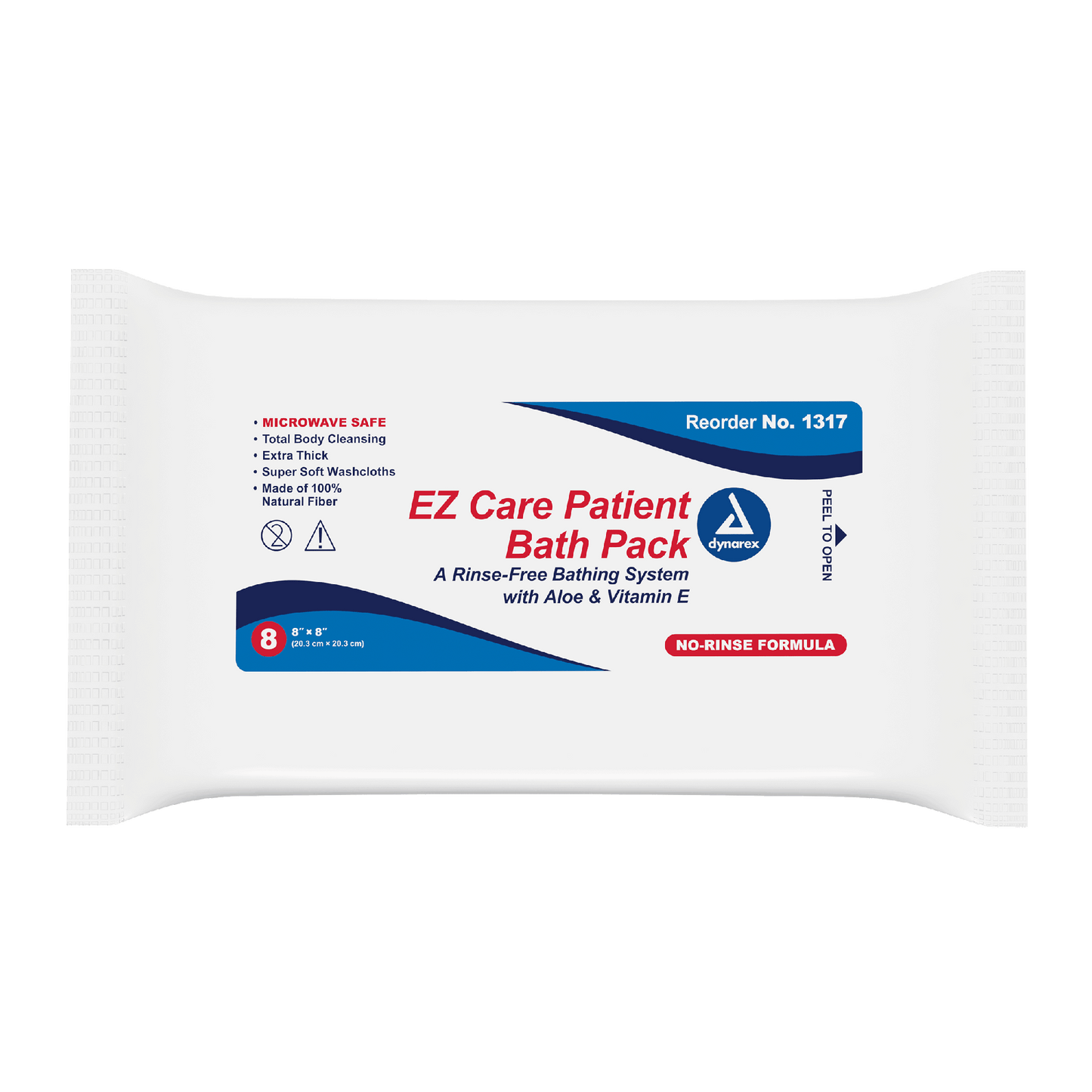 DynaCare EZ Care Patient Bath Packs, 8" x 8", 24/8/cs