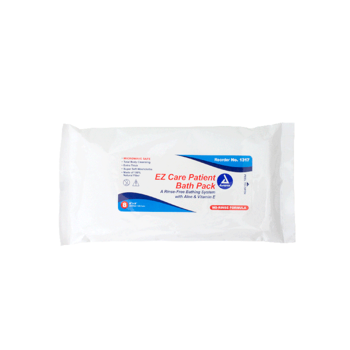 DynaCare EZ Care Patient Bath Packs, 8" x 8", 24/8/cs