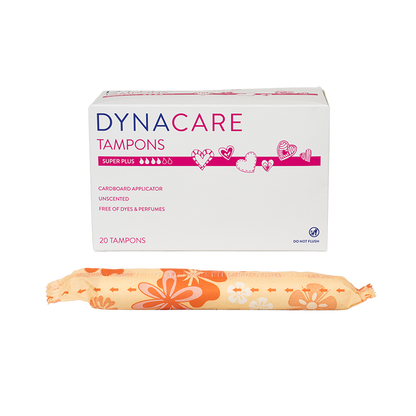 Dynacare Super Plus Tampons Cardboard Applicator, 12-15gr absorbency, 10/20/cs