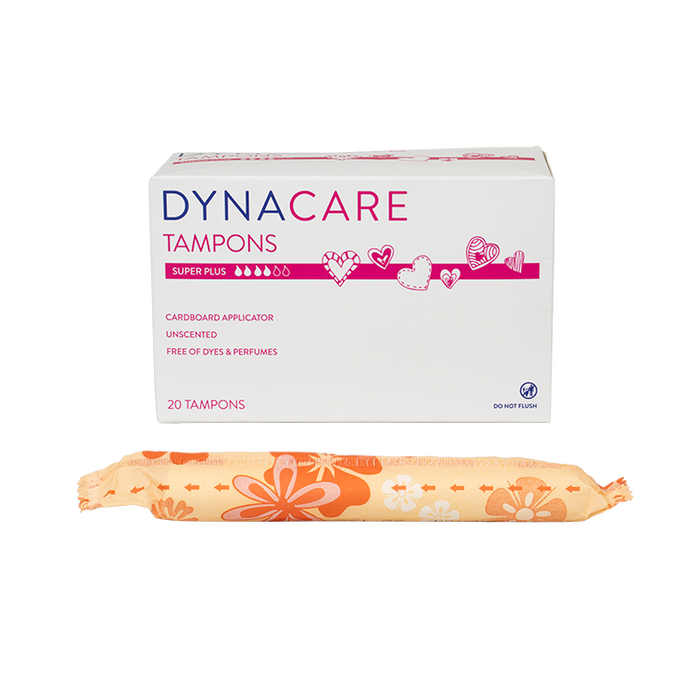 Dynacare Super Plus Tampons Cardboard Applicator, 12-15gr absorbency, 10/20/cs