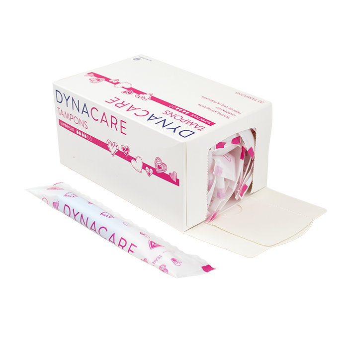 Dynacare Super Plus Tampons Plastic Applicator, 12-15gr absorbency, 10/20/cs