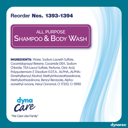 DynaCare All Purpose Shampoo and Body Wash, 1 gal., 4/cs