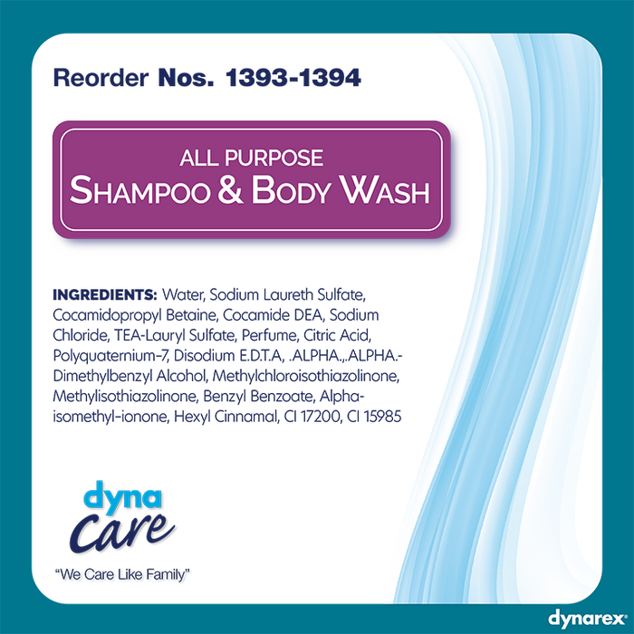 DynaCare All Purpose Shampoo and Body Wash, 1 gal., 4/cs