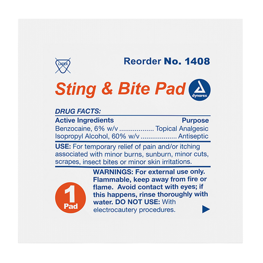 Dynarex Sting & Bite Pad, 3000/cs