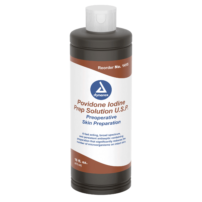 Dynarex Povidone Iodine Prep Solution Bottle
