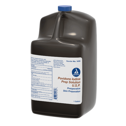 Dynarex Povidone Iodine Prep Solution, 1 gal. Bottle, 4/cs