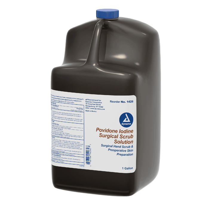 Dynarex Povidone Iodine Scrub Solution, 1 gal. Bottle, 4/cs