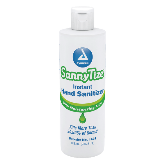 Dynarex SannyTize Instant Hand Sanitizer, 8 oz. Round Bottle, 48/cs