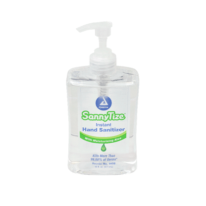 Dynarex SannyTize Instant Hand Sanitizer, 16 oz. Square Pump, 12/cs