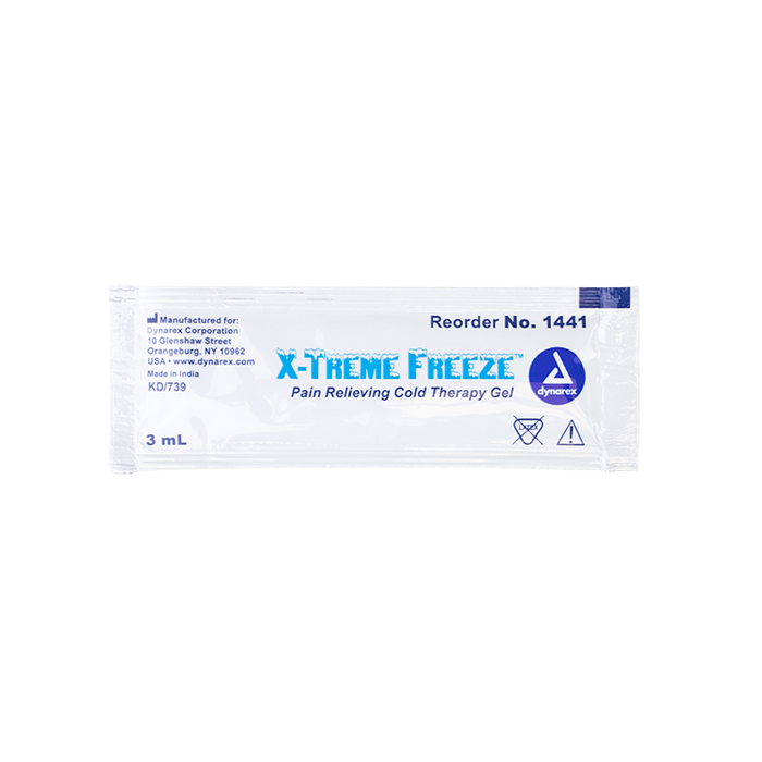 Dynarex X-Treme Freeze, 3 mL Packet, 2/100/cs