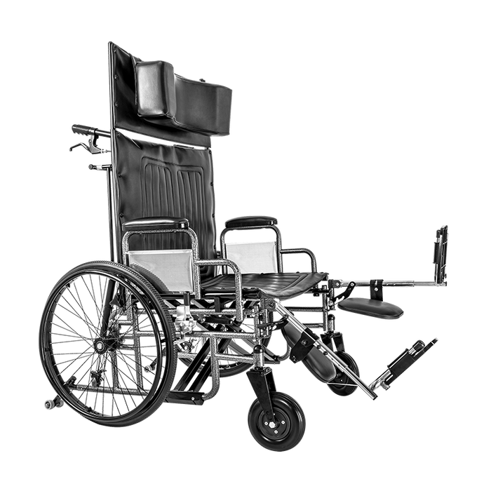 Dynarex Bari+Max Bariatric Reclining Wheelchair with Elevating Leg Rest (ELR)