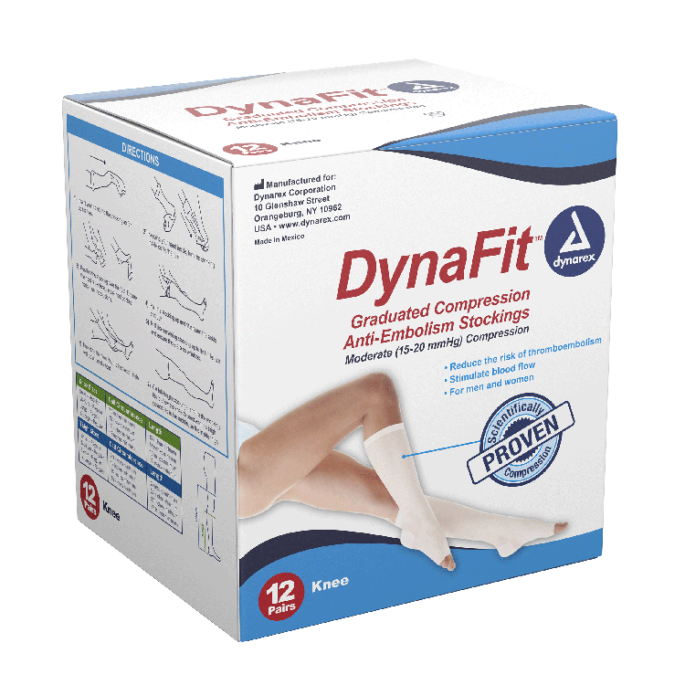 DynaFit DynaFit Compression Stockings - Knee, Small, 5/12/cs