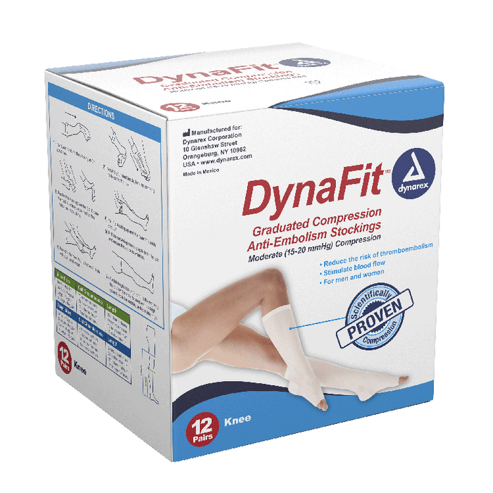 DynaFit DynaFit Compression Stockings - Knee, Large, 5/12/cs