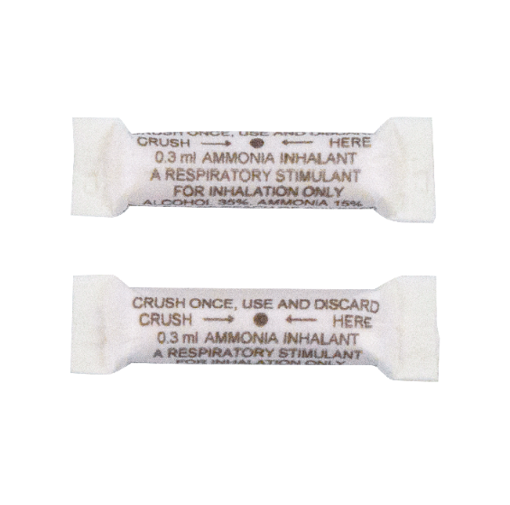Dynarex Ammonia Inhalants (Ampule), 0.33cc, 10ea/bx, 50bxs/case (500 Count)