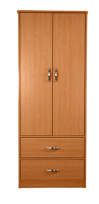 Dynarex Two Door / Two Drawer Wardrobe, 1 Piece