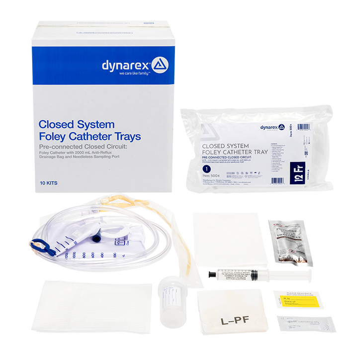 Dynarex Closed Circuit Foley Catheter Trays (10 Count)