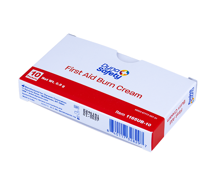 Dynarex First Aid Burn Cream, 0.9 g Foil Packet, 10/bx, 100bxs/case (1000 Count)