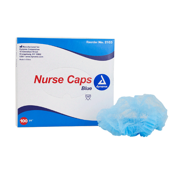 Dynarex Nurse Cap O.R. - 100ea/bx, 5bxs/case (500 Count)