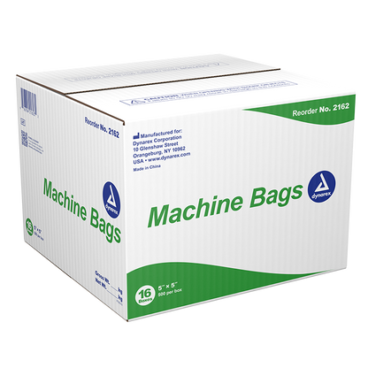 Dynarex Machine Bag, 5" x 5", 16/500/cs