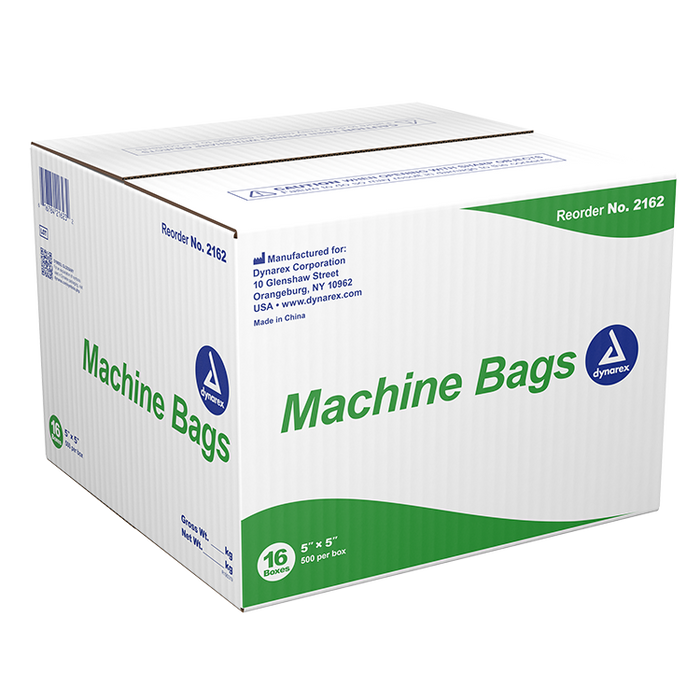 Dynarex Machine Bag, 5" x 5", 16/500/cs