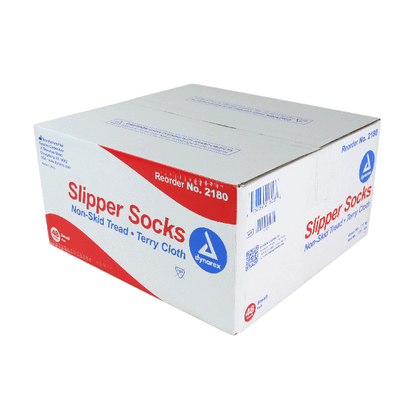 Dynarex Slipper Socks, Small, Red, 48/cs