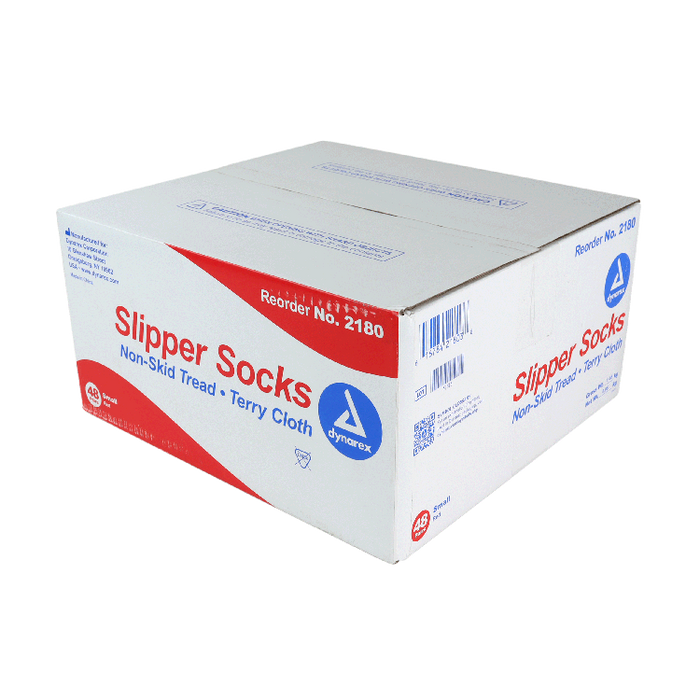 Dynarex Slipper Socks, Small, Red, 48/cs