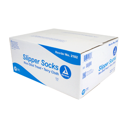 Dynarex Slipper Socks, Large, Dark Blue, 48/cs