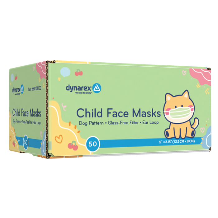 Dynarex Child Face Mask - 50ea/bx, 12bxs/cs (600 Count)