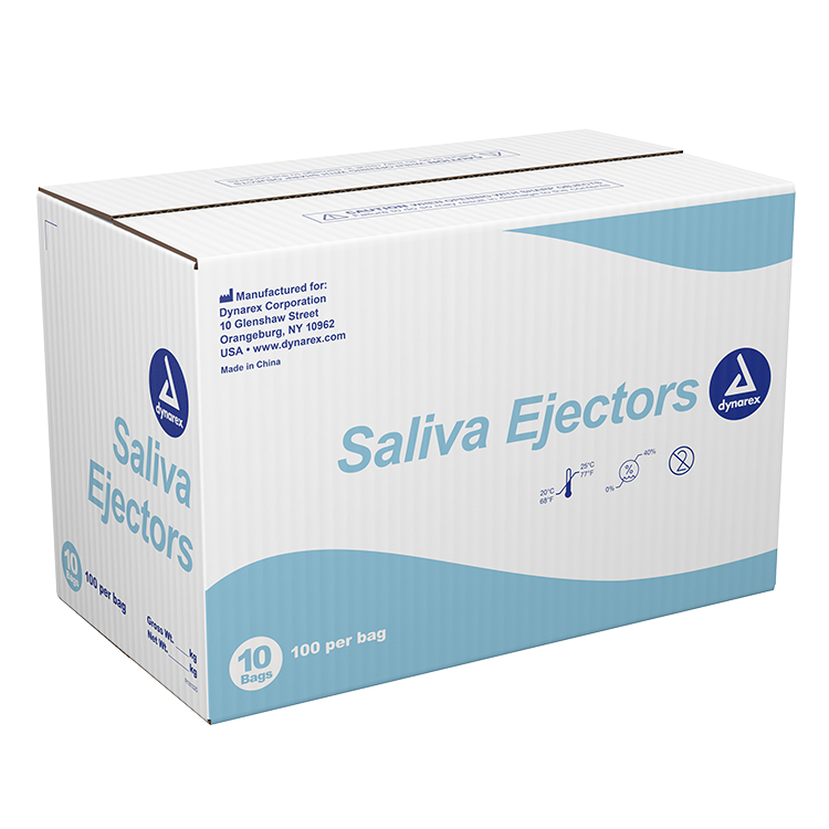 Dynarex Saliva Ejectors, White Tip / White Body, 10/100/cs