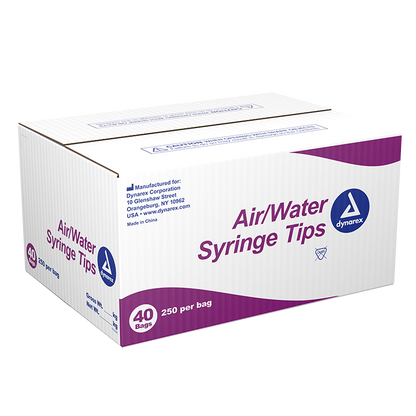 Dynarex Air-Water Syringe Tips, Blue, 40/250/cs