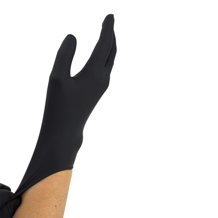 Dynarex Black Arrow Latex Exam Gloves 6 Mil Thick, Powder-Free, 100 Gloves / Box of 10