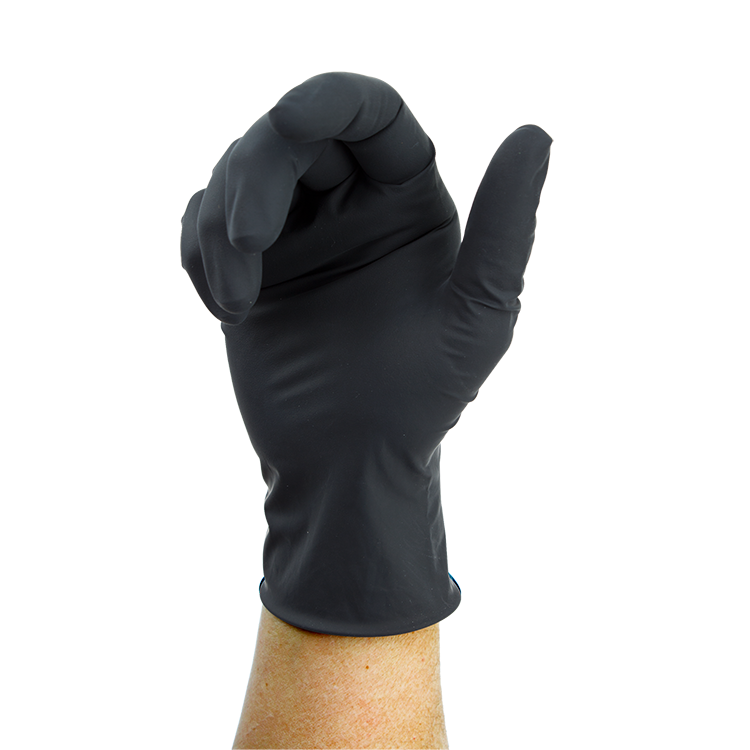 Dynarex Black Arrow Latex Exam Gloves 6 Mil Thick, Powder-Free, 100 Gloves / Box of 10