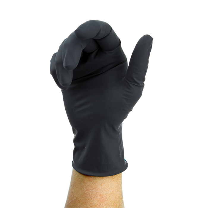 Dynarex Black Arrow Latex Exam Gloves 6 Mil Thick, Powder-Free, 100 Gloves / Box of 10