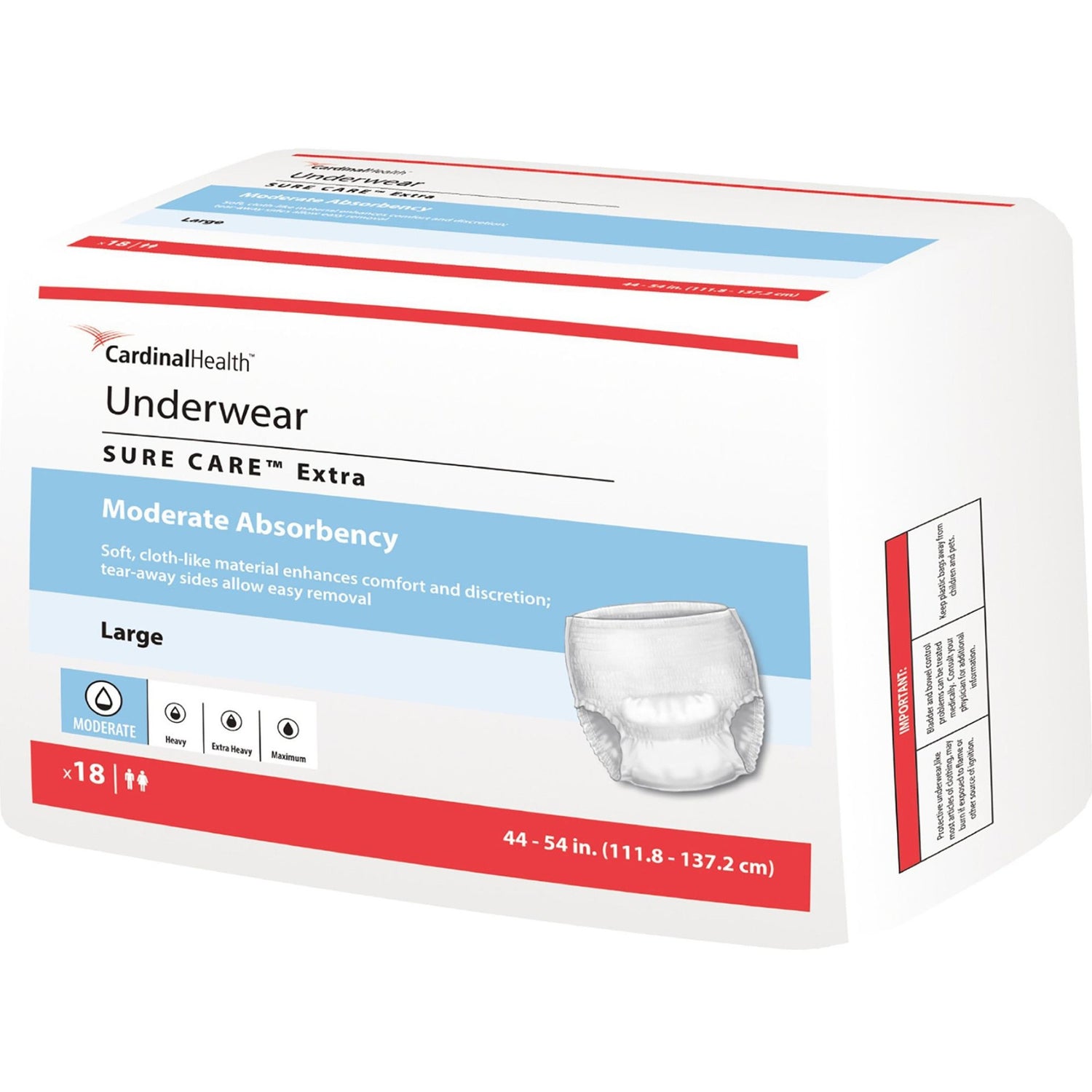 Cardinal Health Sure Care Extra Protective Pull-Up Protective Underwear Moderate Absorbency