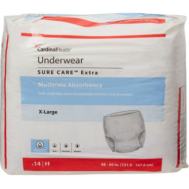 Cardinal Health Sure Care Extra Protective Pull-Up Protective Underwear Moderate Absorbency