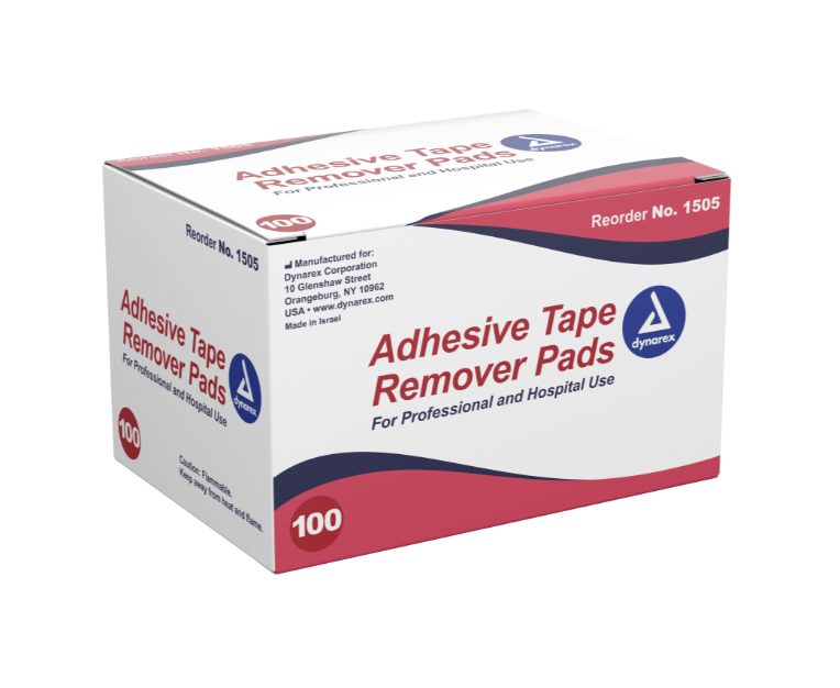 Dynarex Adhesive Tape Remover Pad, 100ea/bx, 10bxs/case (1000 Count)