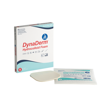 DynaDerm™ DynaDerm - Hydrocolloid Foam, 4" x 4", 12/5/cs