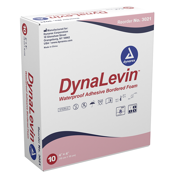 DynaLevin DynaLevin - Waterproof Adhesive Bordered Foam, 4" x 4", 12/10/cs