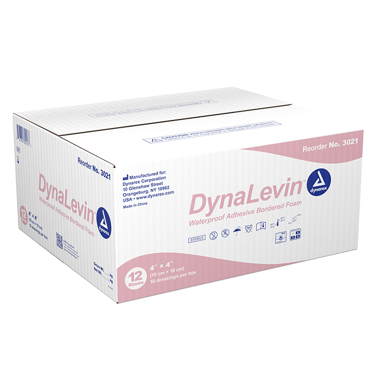 DynaLevin DynaLevin - Waterproof Adhesive Bordered Foam, 4" x 4", 12/10/cs