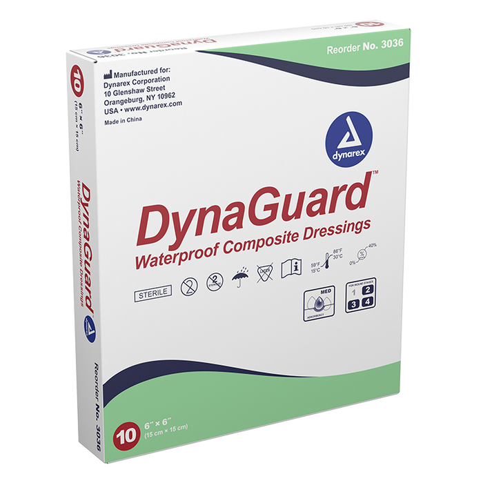 DynaGuard DynaGuard - Waterproof Composite Dressing, 6" x 6", 12/10/cs