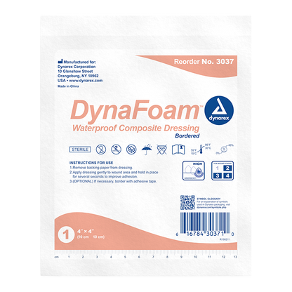 DynaFoam DynaFoam - Waterproof Bordered Foam, 4" x 4", 12/10/cs