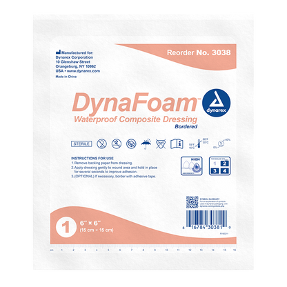 DynaFoam DynaFoam - Waterproof Bordered Foam, 6" x 6", 12/10/cs