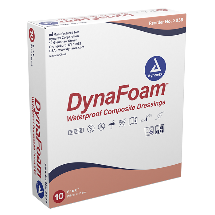 DynaFoam DynaFoam - Waterproof Bordered Foam, 6" x 6", 12/10/cs