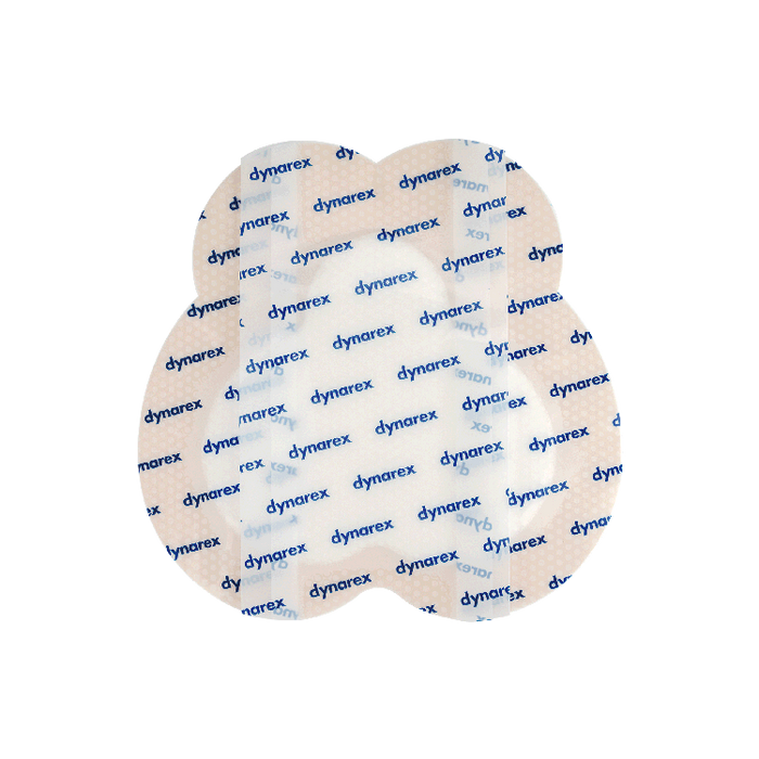 Dynarex SiliGentle - Silicone Bordered Foam Dressing, Heel - 5ea/bx, 12bxs/cs (60 Count)