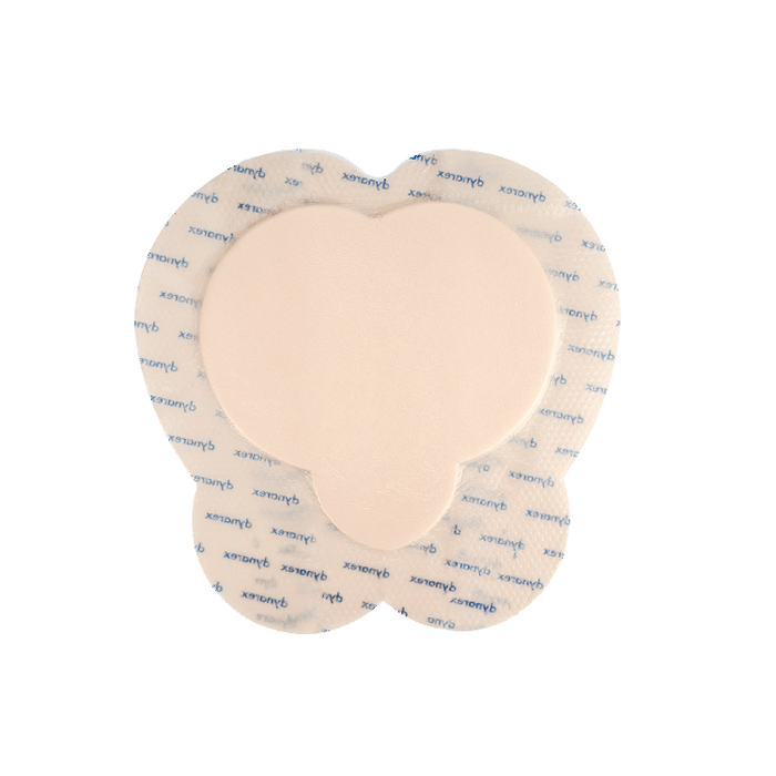 Dynarex SiliGentle - Silicone Bordered Foam Dressing, Heel - 5ea/bx, 12bxs/cs (60 Count)