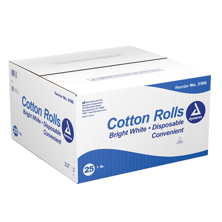 Dynarex Cotton Rolls, 1 lb., 25/cs