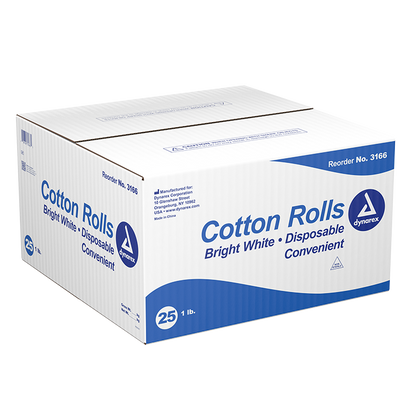 Dynarex Cotton Rolls, 1 lb., 25/cs